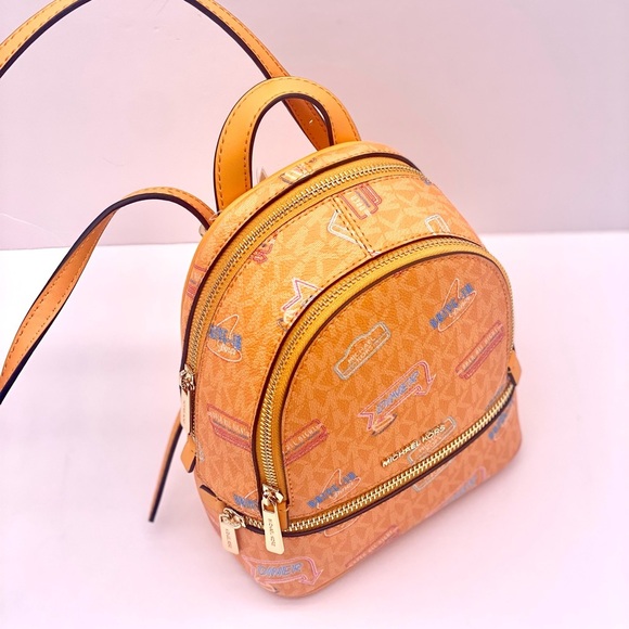 Michael Kors Vibrant Orange Mini Convertible Backpack Crossbody main image 13